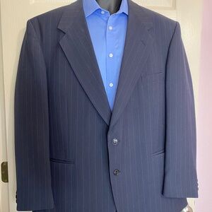 Farrah Pinstripe 46R 2 Button Front Flat Clean